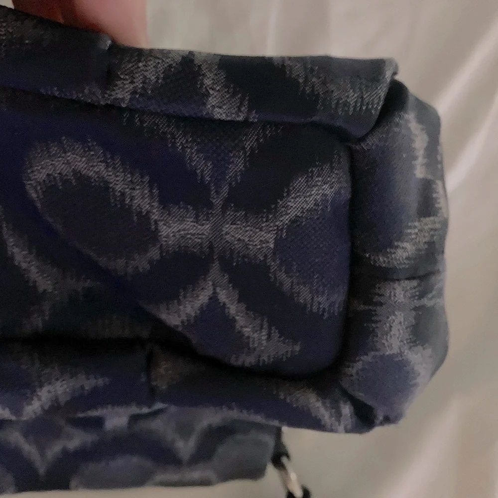 Coach Madison Box Op Art Large Shoulder Bag Navy scheme